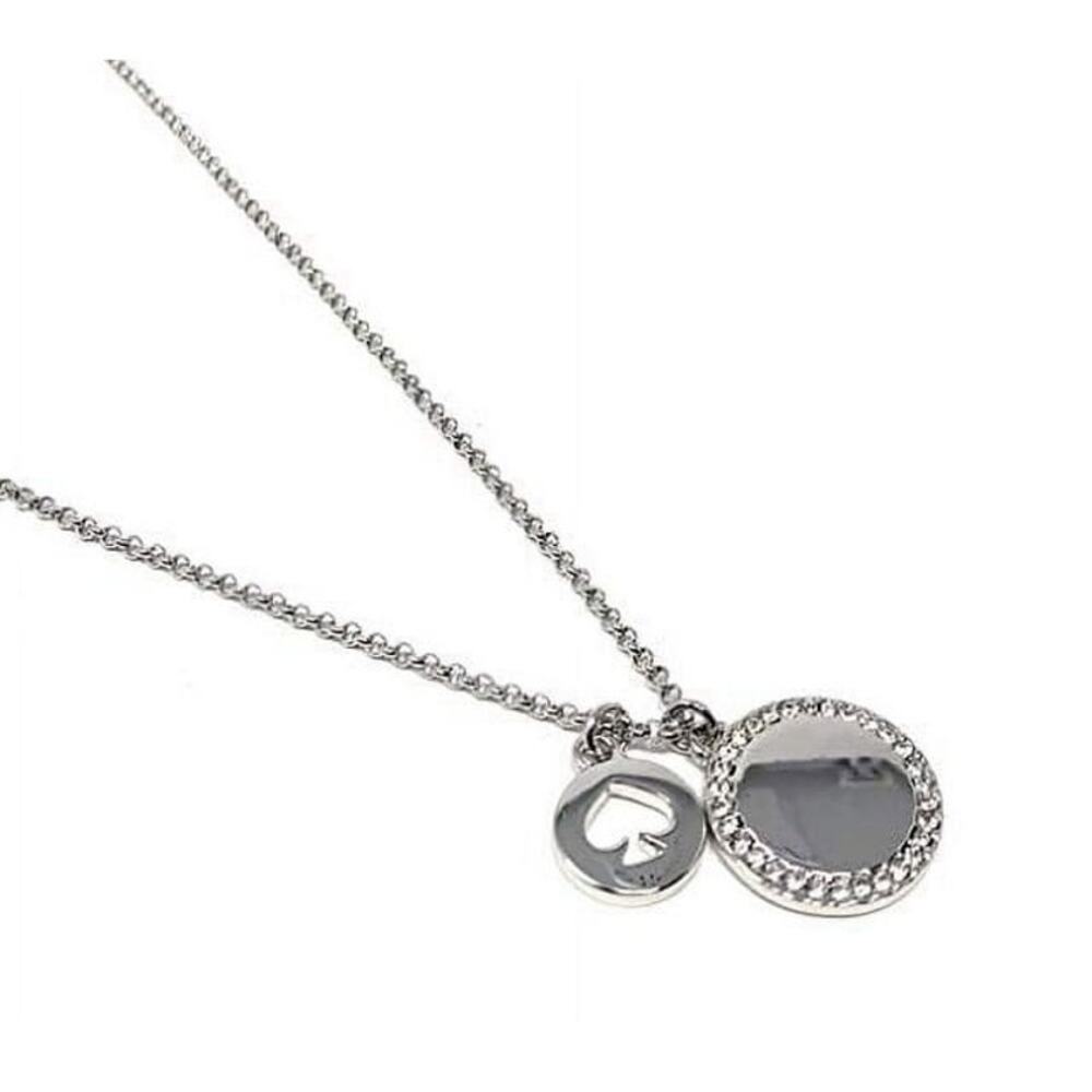 Kate Spade Spot The Spade Pave CZ Charm Pendant Necklace